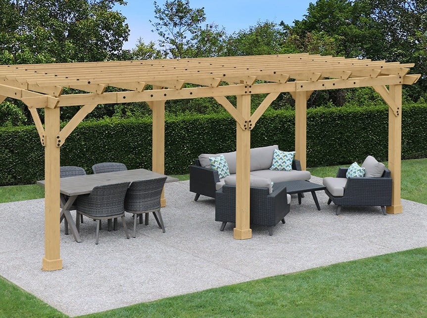 Yardistry 10 x 22 Meridian 100% Cedar Pergola – The Better Backya