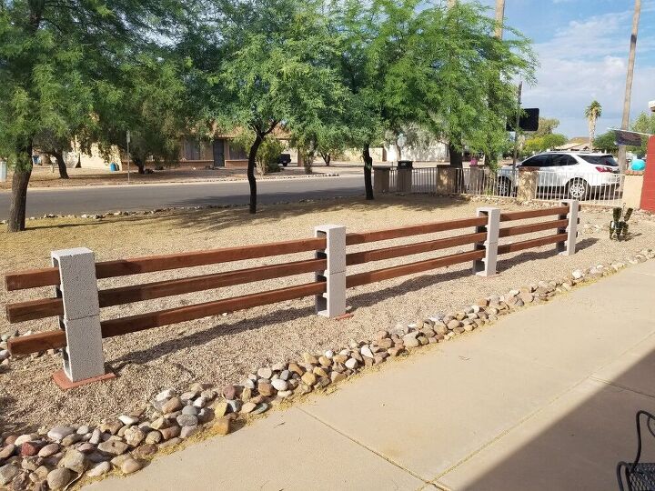 Cinder Block Fence With 4x4's | Hometa