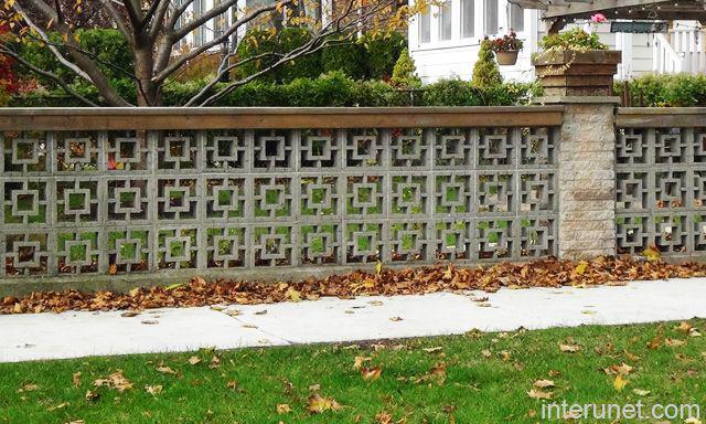 Ideas to build onto an existing 3ish ft tall cinder block fence .