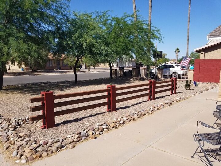 Cinder Block Fence With 4x4's | Hometa