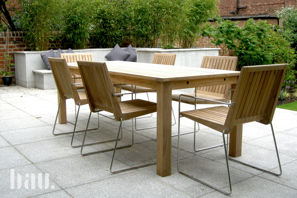 Tripoli contemporary teak garden chairs - Bau Outdoo