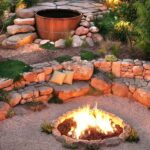 40 Super cool backyards with cozy fire pits | Sloped backyard .