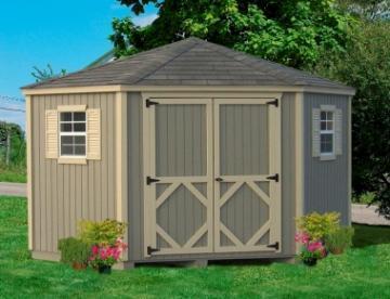 Wood Classic Five-Corner Shed Kit from DutchCrafters Amish Furnitu