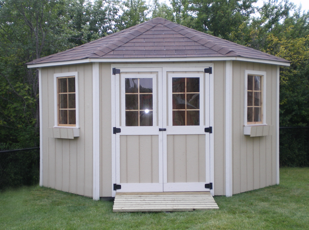 10'x10' 5 Sided Corner Shed – Cedar Ridge Produc