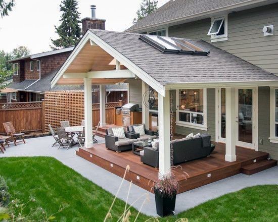 Traditional Deck Roof With Skylights Cool Backyard Ideas | Covered .