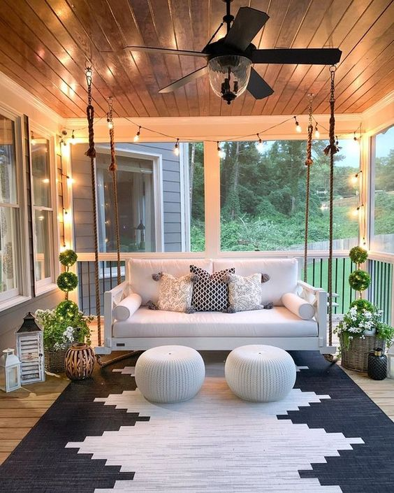 50 Amazing Front Porch Decorating Ideas to Make Pretty Entryway | Fo