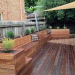 Outdoor Deck with Built-in Seating and Plante