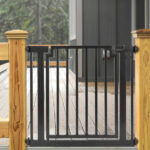 Strong Outdoor Dog Gate For Deck, Porch, Patio. Pet Gate Outside .