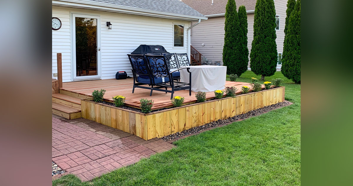 Platform Deck with Planters - Project by Kevin at Menards