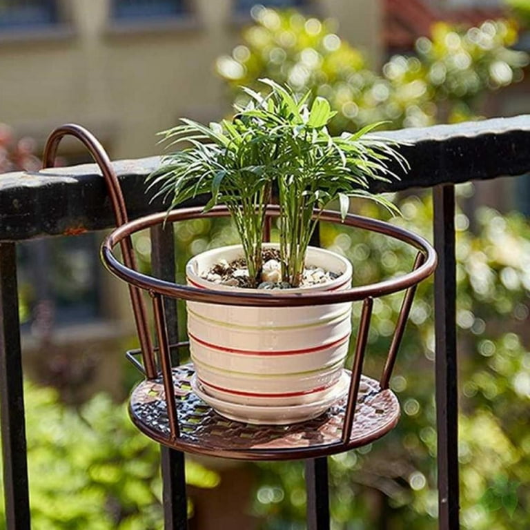 Balcony Rail Planters Hanging Railing Plant Holder Stand Flower .