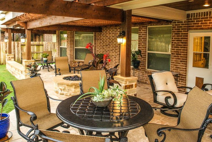 Extended patio space with pergola | Backyard, Backyard retreat .