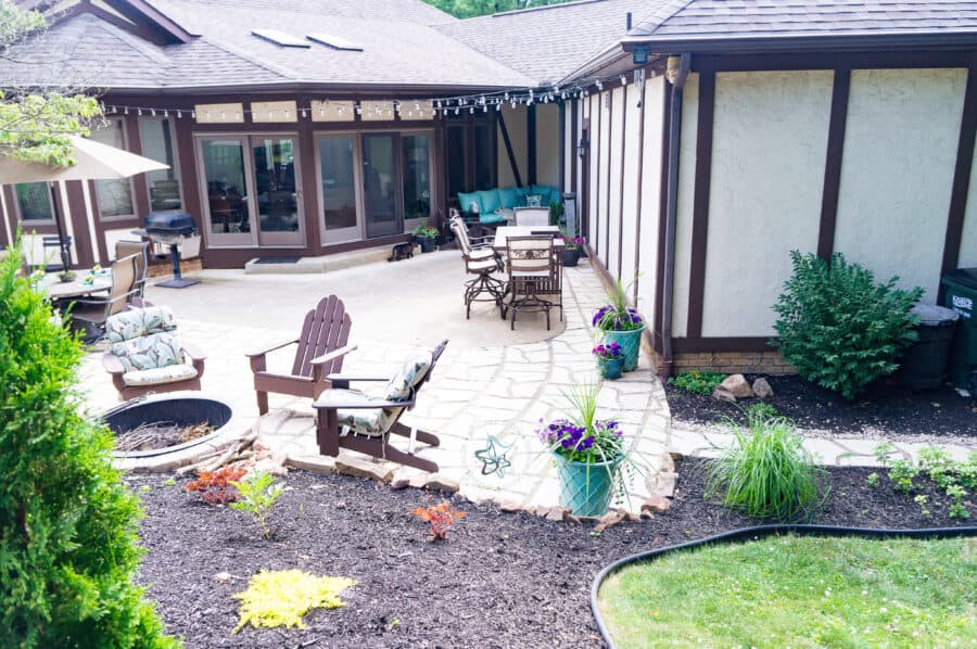 Revealing a creative DIY patio extension with pavers - Designed Dec