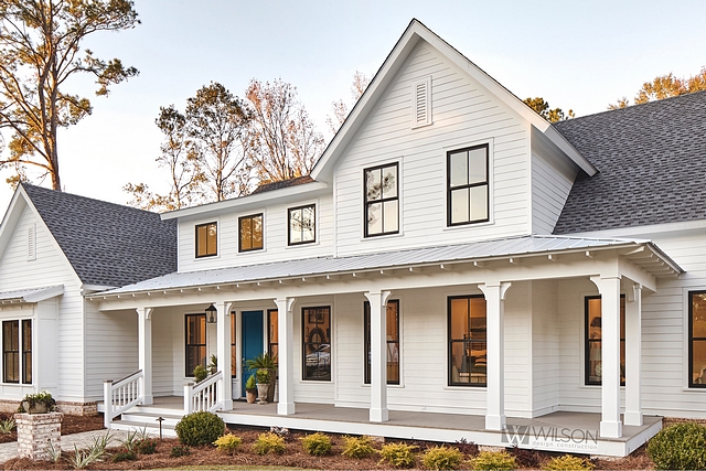 Modern Farmhouse with Front Porch - Home Bunch Interior Design Ide