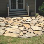 Circular Flagstone Patio in Backya