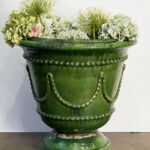 Large Glazed Earthenware Castelnaudary-Style Urn or Planter Pot .