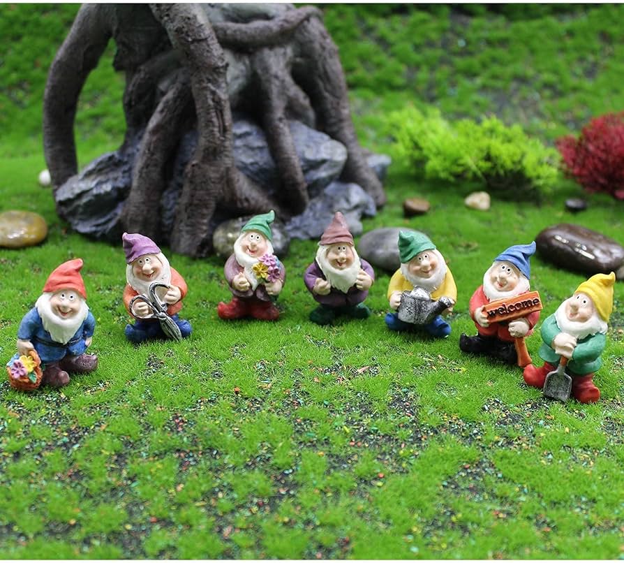 Amazon.com: HONEYSHOW Fairy Garden Accessories, 7PCS Garden Gnome .