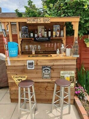 Garden Bar Tiki Bar Man cave Shed Bar Wooden bar | eB