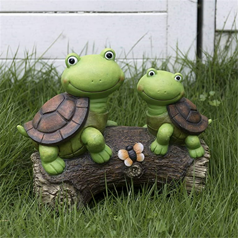 Turtle Garden Statue - Garden Art Outdoor for Fall Winter Garden .