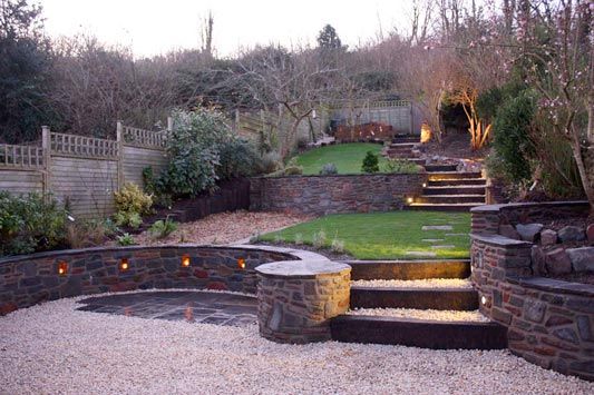 Sloping garden design inspiration - GardenLife Log Cabins | Sloped .