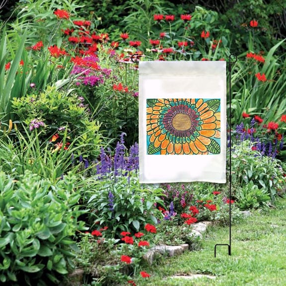 Decorative Garden Flag with Custom-Printed Artwo