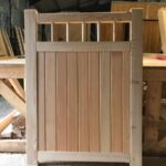 Wooden Entrance Gate Flat Top Garden Gates Round Spindles Handmade .