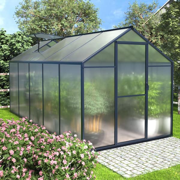 VEIKOUS 6 ft. W x 10 ft. D Polycarbonate Greenhouse For Outdoors .