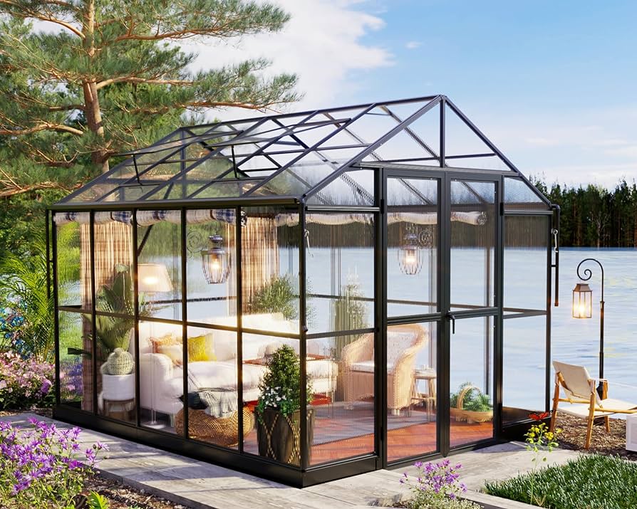 Amazon.com : Jocisland 8x10x7.5 FT Greenhouse - Outdoor Aluminum .