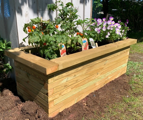 Rectangular Garden Planter Box, Step by Step Plans 2ft by 4ft Size .