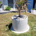 Large Round Concrete Planter, 800mm Diameter White Concrete Pot .