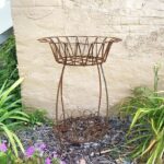 Wrought Iron 33.5 Petal Plant Stand Outdoor Patio Decor Metal .