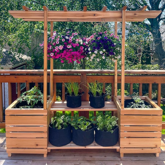 Outdoor Plant Stand With Arbor Woodworking Plans Build Plans for .