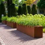 Corten Steel Carrez Trough Planters by Adezz | FloraSele