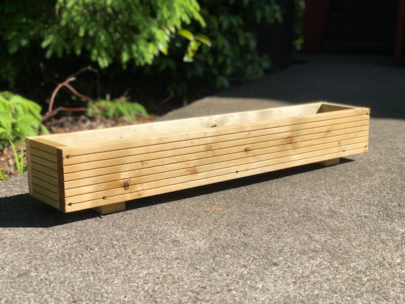 Outdoor Garden Planter, Raised Planter Bed, Garden Wooden Trough .