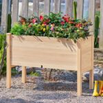 Amazon.com: AMERLIFE 18 Inch Deep Wooden Raised Garden Planter .