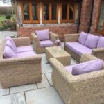 Outdoor Rattan Furniture Set Sofas Armchairs Side Table Bu