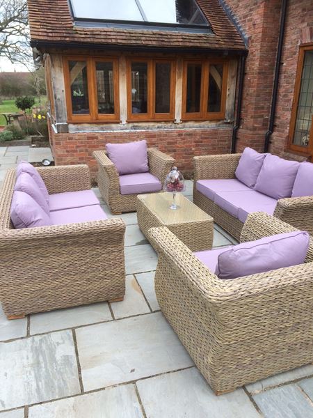 Outdoor Rattan Furniture Set Sofas Armchairs Side Table Bu