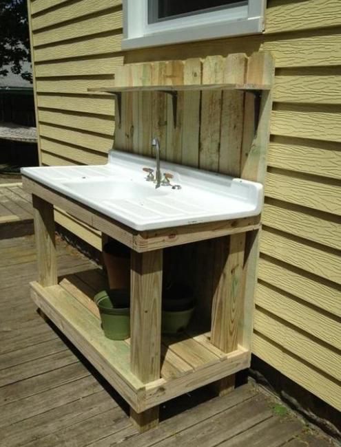 55 DIY Garden Sink Designs, Convenient Outdoor Utility Sinks .