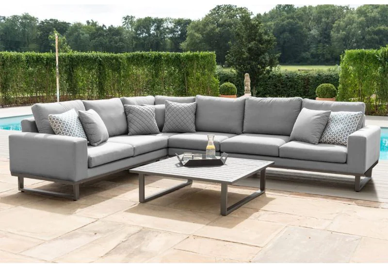 Maze Ethos outdoor fabric Large Corner Garden sofa Set - Patio .