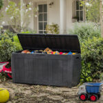 Keter Hollywood Anthracite 270L Garden storage box | DIY at B