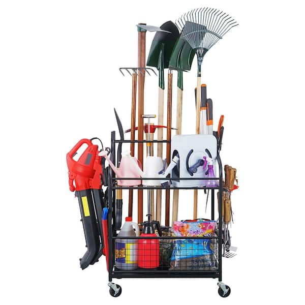 LTMATE 3- Tier Garden Tool Organizer for Garage-Yard Tool Racks .