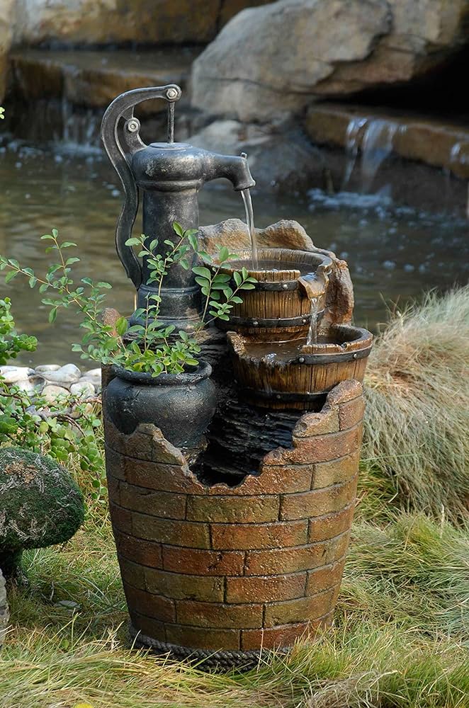 Amazon.com: Jeco Glenville Water Pump Cascading Water Fountain .