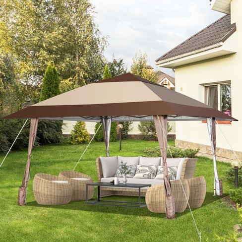 Costway 13'x13' Patio Pop-up Gazebo Canopy Tent Portable Instant .