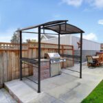 EAGLE PEAK 8x5 BBQ Grill Gazebo Steel Frame Double-Tier .