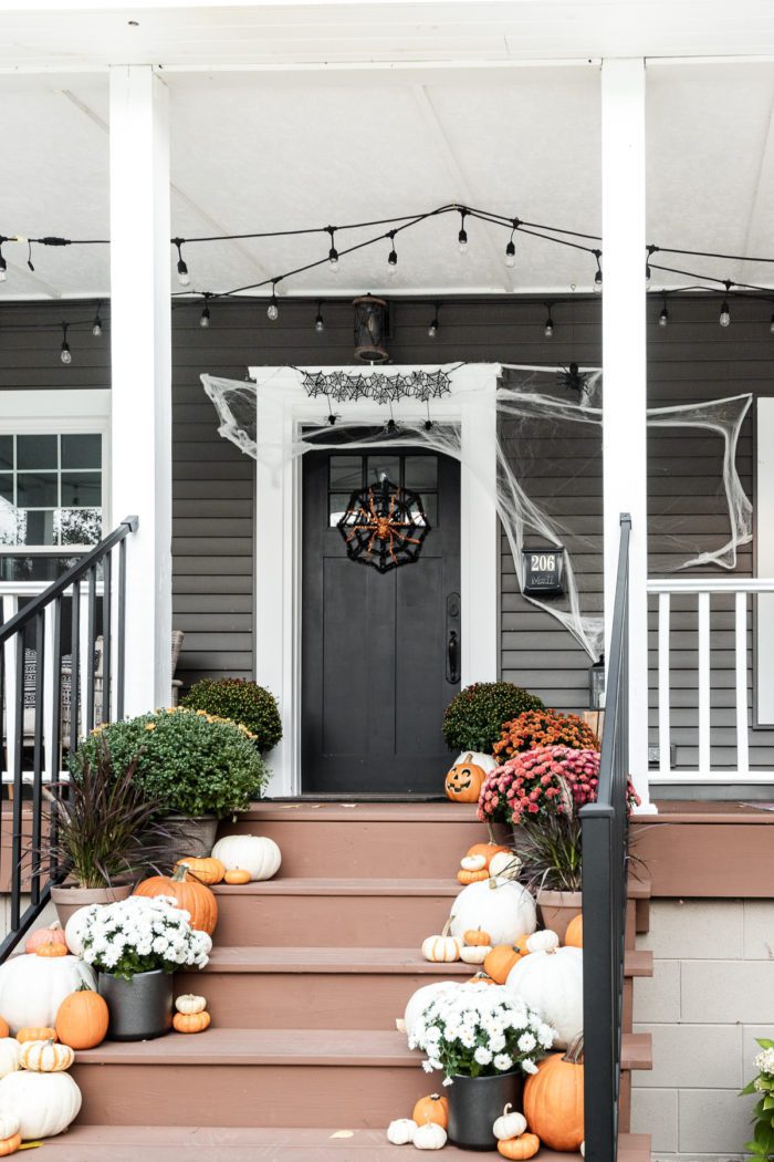 Halloween Front Porch Decor Ideas | Fun & Festive - Cherished Bli