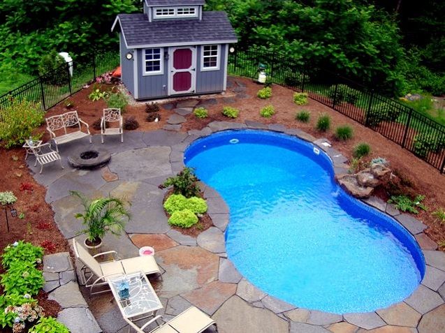 Design Layout Ideas for Pool Landscaping. Exterior Design Idea .