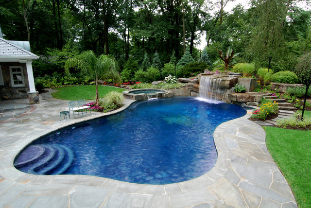 Allendale NJ - Tropical Inground Swimming Pool Landscape NJ .