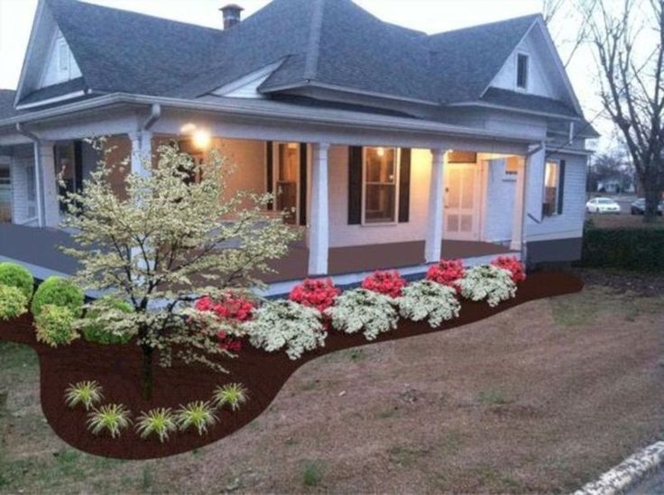 20+ Popular Front Yard Landscaping Ideas With Porch | Cheap .