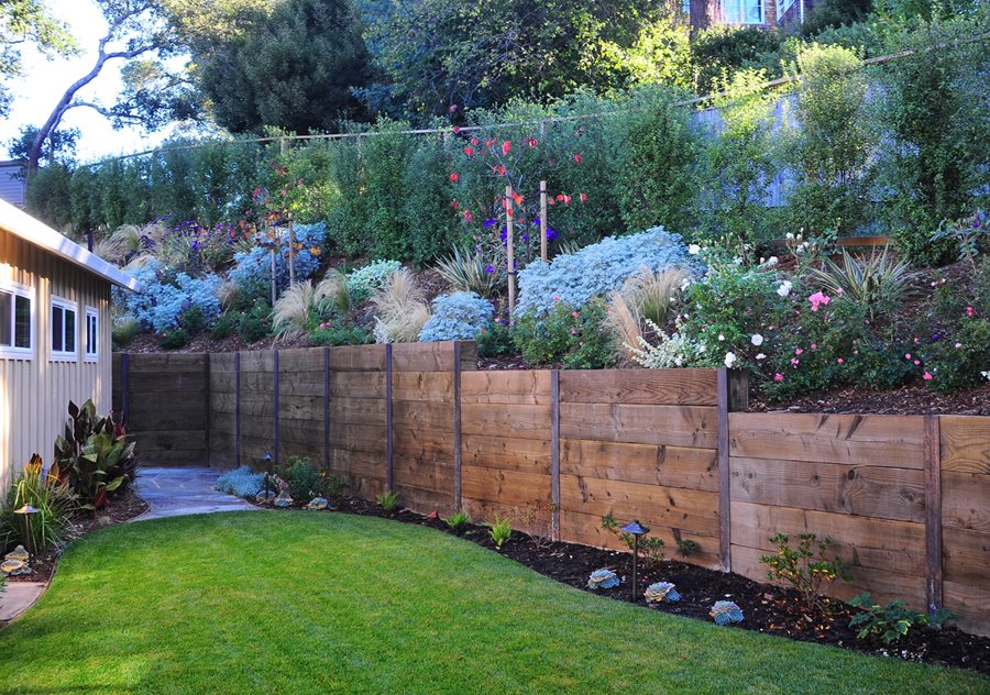 Wood Retaining Walls - Timber Retaining Wall - Landscaping Netwo