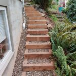 What was a slippery slope! First set of landscape stairs. : r .