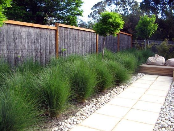 Landscaping with ornamental grass | Ornamental grass landscape .